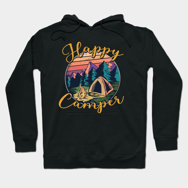 Happy Camper - Camping Lover Design Hoodie by LR_Collections